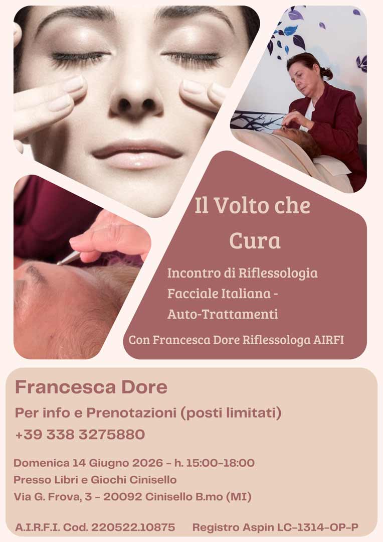 Incontro di Riflessologia Facciale Italiana con Francesca Dore, 14 giugno 2026 Cinisello Balsamo